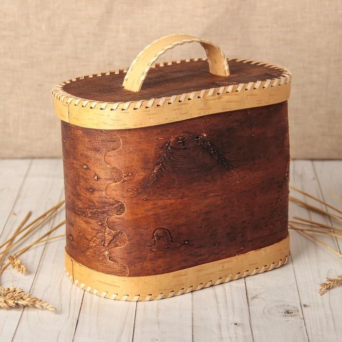 Хлебница «Розы», на 2 булки, 25×16×20 см, береста Хлебница «Розы», на 2 булки, 25×16×20 см, береста