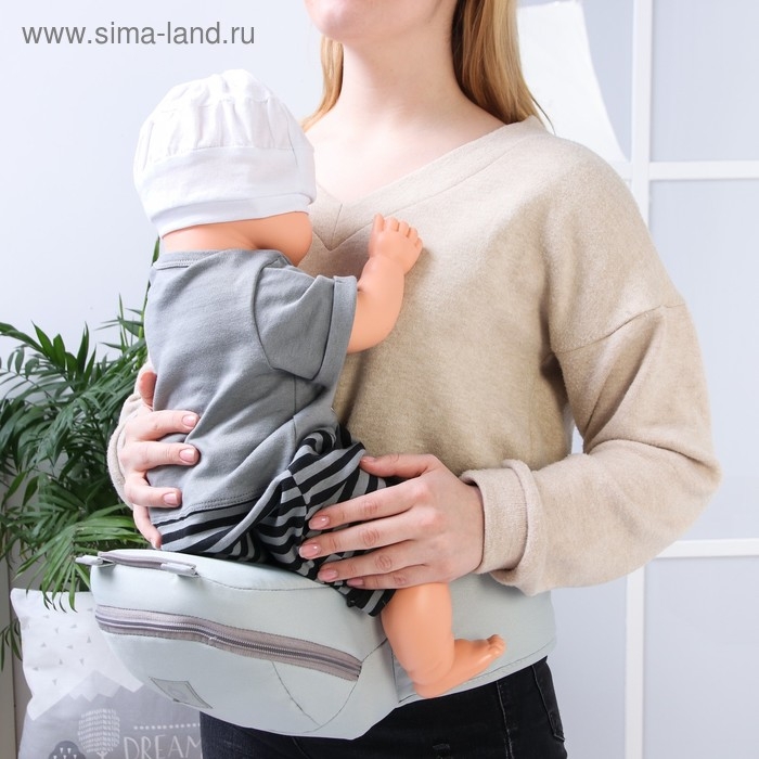 Рюкзак-кенгуру, хипсит, с карманом, для малыша от 3 до 20 кг., цвет серый Рюкзак-кенгуру, хипсит, с карманом, для малыша от 3 до 20 кг., цвет серый