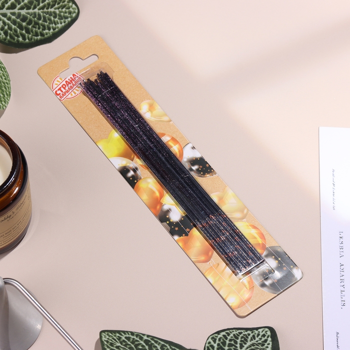 Набор свечей в торт, 6 штук Набор свечей в торт, 6 штук "Сияние", розовый с чёрным, 17 см