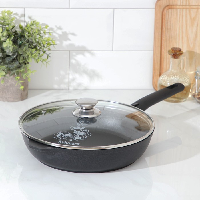 Сковорода «Традиция», d=26 см, стеклянная крышка, съёмная ручка, антипригарное покрытие, цвет чёрный Сковорода «Традиция», d=26 см, стеклянная крышка, съёмная ручка, антипригарное покрытие, цвет чёрный