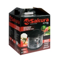 Мультиварка Sakura SA-7753W, 800 Вт, 5 л, 37 программ, с антипригарным покрытием