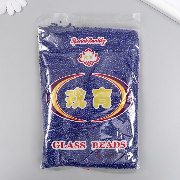 Бисер стекло 12/0  Бисер стекло 12/0 "Сапфир" яркий 450 гр