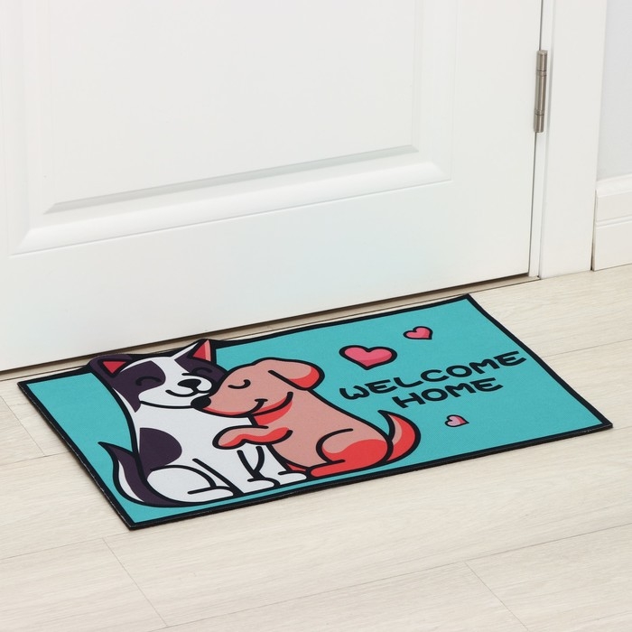 Коврик влаговпитывающий придверный Доляна &laquo;Любимцы&raquo;, без окантовки, 39&times;59 см