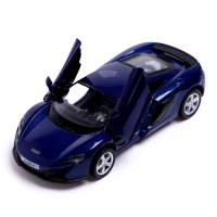 Машина металлическая MCLAREN 650S, 1:32, открываются двери, инерция, цвет синий