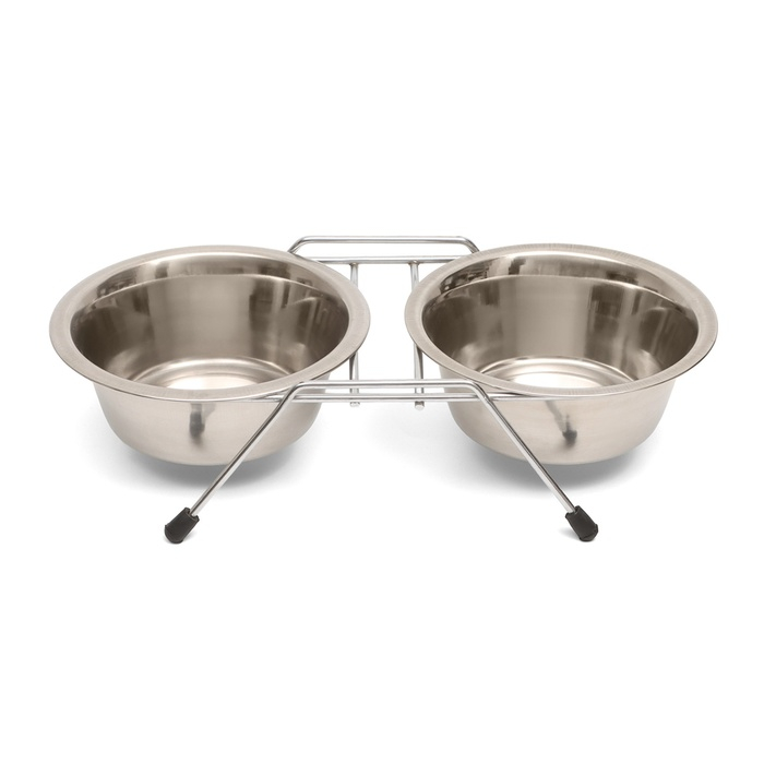 Набор из 2 мисок на подставке, 2 х 350 мл Набор из 2 мисок на подставке, 2 х 350 мл