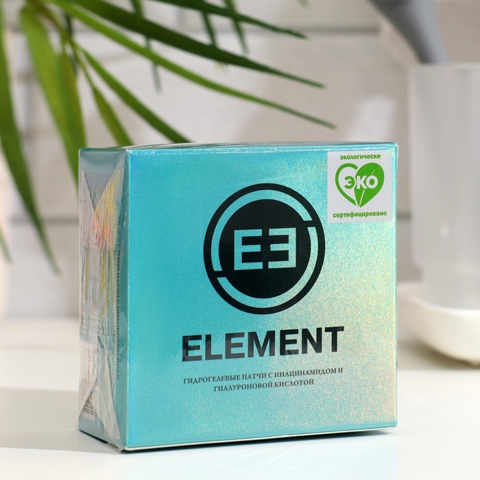 Патчи гидрогелевые Патчи гидрогелевые "Element", "BLUE", с ниацинамидом и гиалуроновой кислотой, 60 шт., 85 г