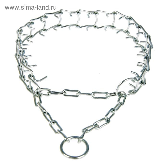 Ошейник строгий проволочный Зооник, сварная цепь 3 мм, ширина 3 см, ОШ 50-66 см Ошейник строгий проволочный Зооник, сварная цепь 3 мм, ширина 3 см, ОШ 50-66 см