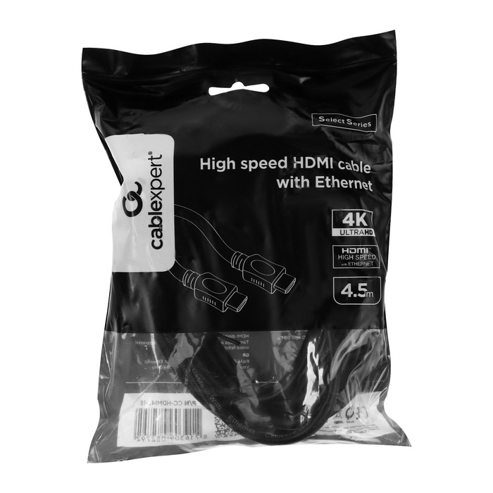 Кабель видео Cablexpert CC-HDMI4L-15, HDMI(m)-HDMI(m), вер 2, 4.5 м, черный Кабель видео Cablexpert CC-HDMI4L-15, HDMI(m)-HDMI(m), вер 2, 4.5 м, черный