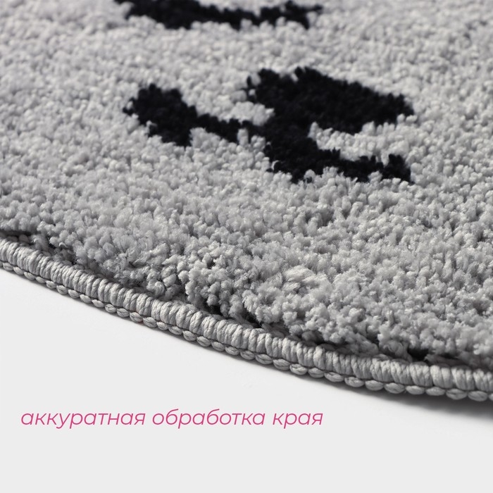 Коврик для дома Доляна «Кот», 50×40 см, цвет серый Коврик для дома Доляна «Кот», 50×40 см, цвет серый