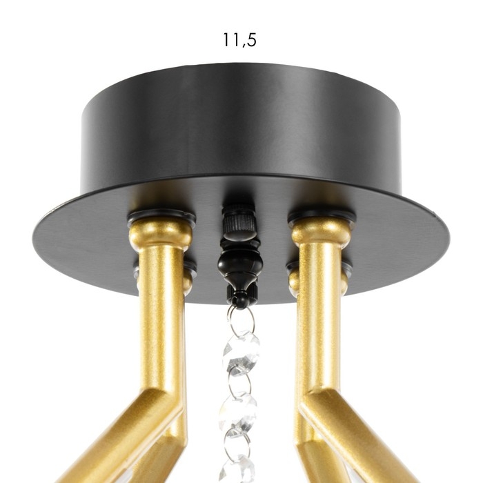 Люстра Люстра "Антеко" 4хLED 104Вт 3000-6000К черно-золотой 65х65х27 см BayerLux