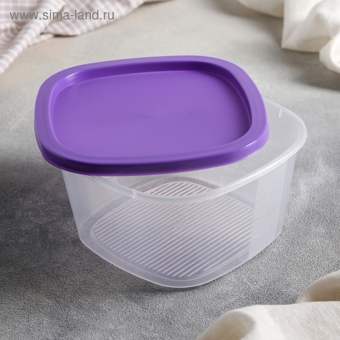 Контейнер для продуктов с мерной шкалой «BioFresh», 900 мл, прозрачный, крышка микс