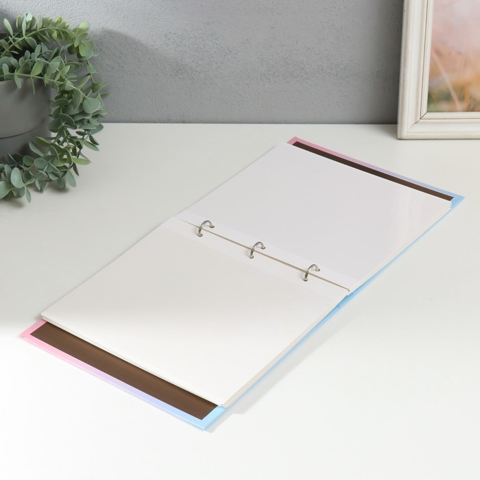 Фотоальбом на кольцах на 200 фото 6х9 см Фотоальбом на кольцах на 200 фото 6х9 см "Градиент" 3х22,7х23,5 см