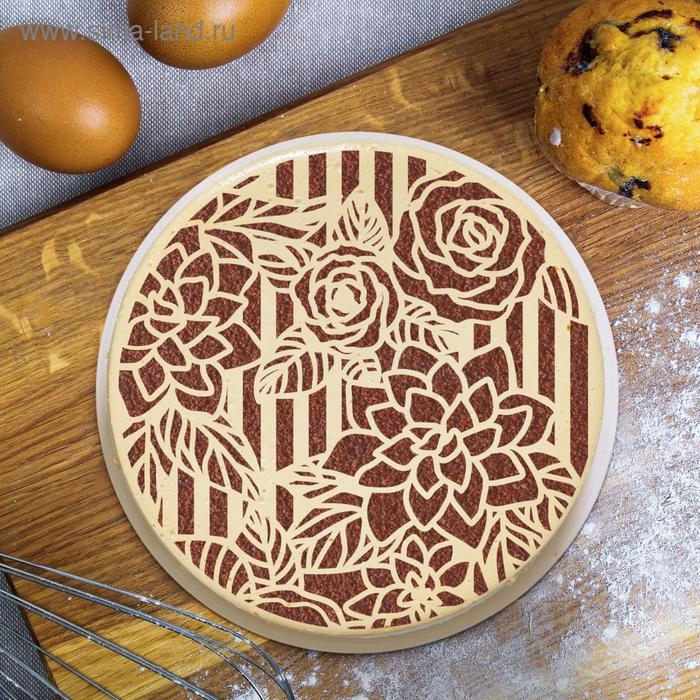 Трафарет для выпечки «Цветы», 30 × 35 см Трафарет для выпечки «Цветы», 30 × 35 см