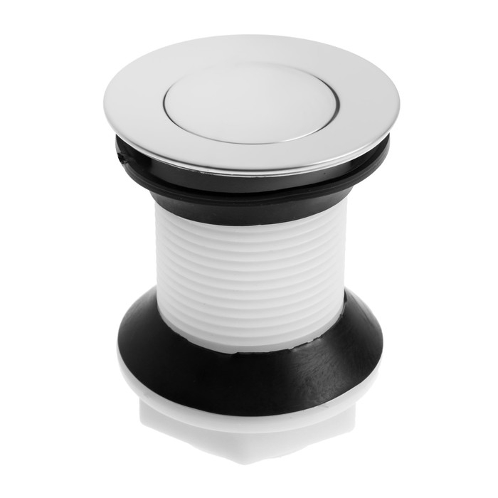 Донный клапан ZEIN B3, корпус пластик, малая кнопка, нержавеющая сталь, без перелива Донный клапан ZEIN B3, корпус пластик, малая кнопка, нержавеющая сталь, без перелива