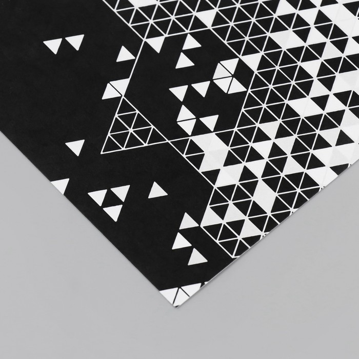 Бумага для скрапбукинга Бумага для скрапбукинга "Треугольники в деталях" плотность 180 гр набор 10 шт 15,5х17 см