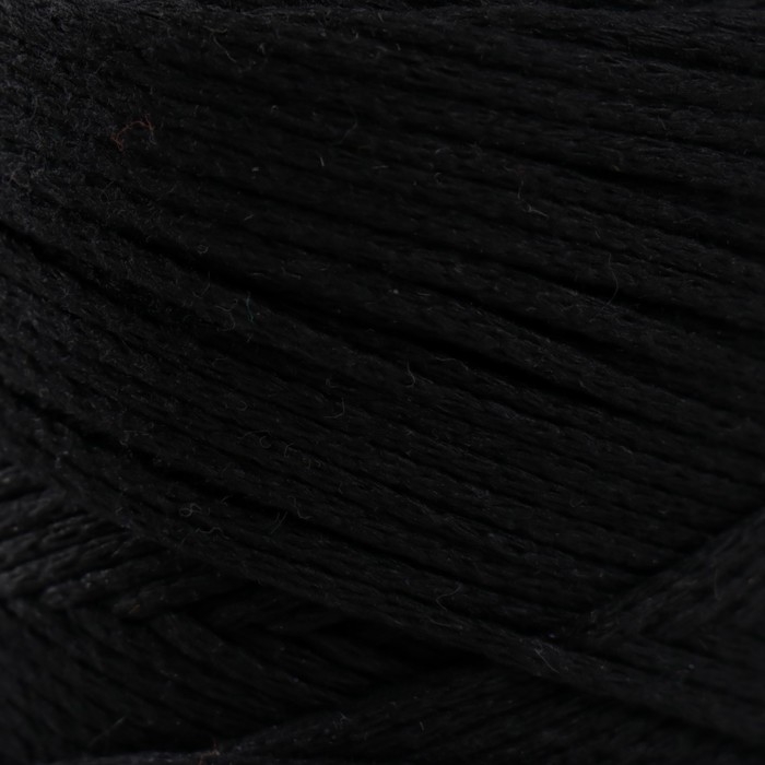Пряжа  Пряжа "Macrame Cotton" 20% полиэстер, 80% хлопок 225м/250гр (750 черный)