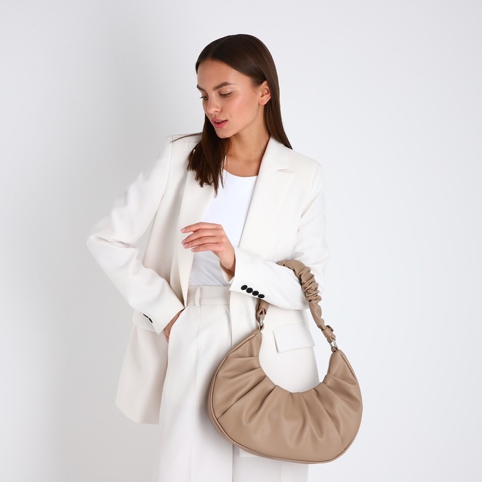 Сумка-багет El Masta на магните, цвет бежевый Сумка-багет El Masta на магните, цвет бежевый