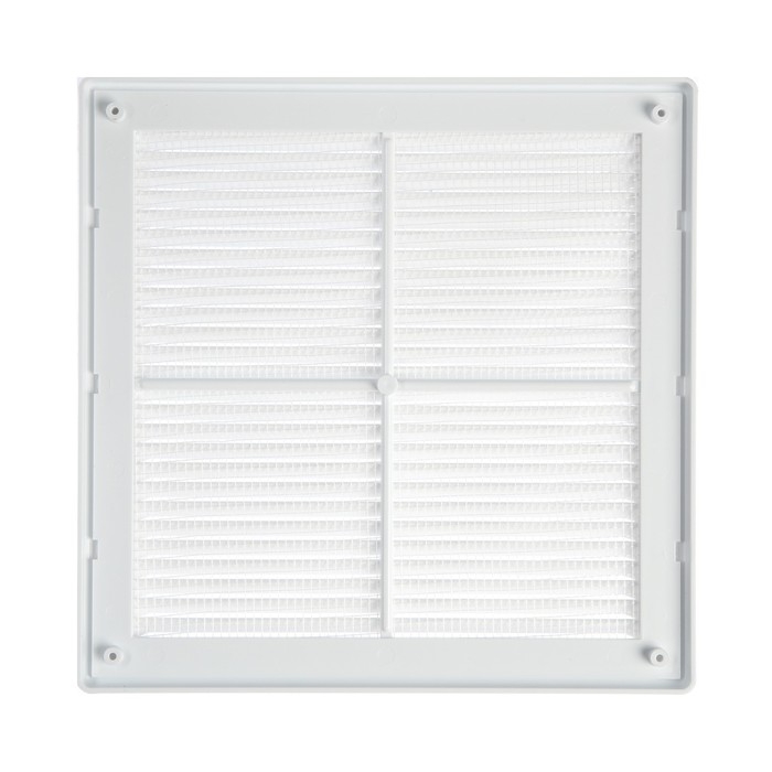 Решетка вентиляционная "КосмоВент" ЛР250, 250 х 250 мм, с сеткой, разъемная