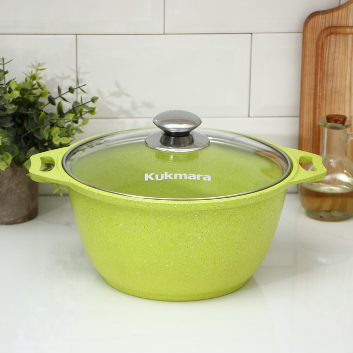 Кастрюля Trendy style, 3 л, d=22 см, h=13,5 см, стеклянная крышка, антипригарное покрытие, цвет зелёный Кастрюля Trendy style, 3 л, d=22 см, h=13,5 см, стеклянная крышка, антипригарное покрытие, цвет зелёный