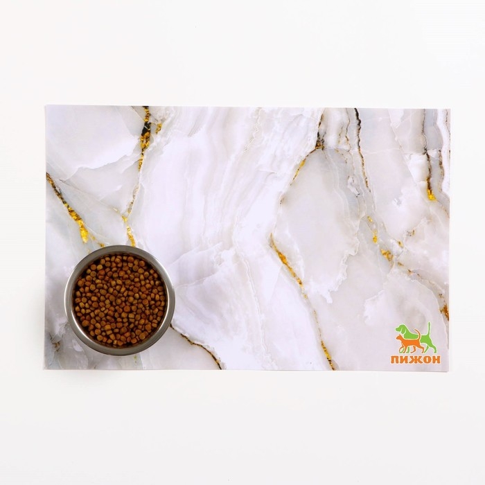 Коврик под миску  Коврик под миску "Пижон" 43 х 28 см "Мрамор"