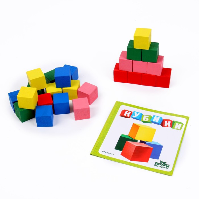 Деревянные кубики, 25 штук Деревянные кубики, 25 штук