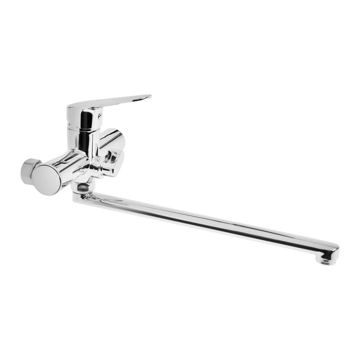 Смеситель для ванны BY С6 L5014, однорычажный, длинный излив, без лейки, хром Смеситель для ванны BY С6 L5014, однорычажный, длинный излив, без лейки, хром