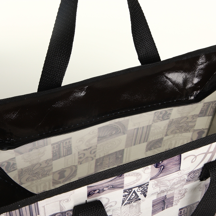 Сумка хозяйственная на молнии, цвет серый Сумка хозяйственная на молнии, цвет серый