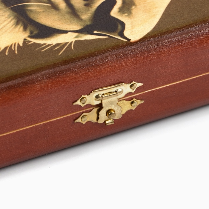 Нарды деревянные с шашками, настольная игра Нарды деревянные с шашками, настольная игра "Лев", 40 х 40 см