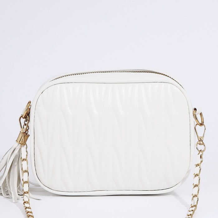 Сумка кросс-боди на молнии, цвет белый Сумка кросс-боди на молнии, цвет белый