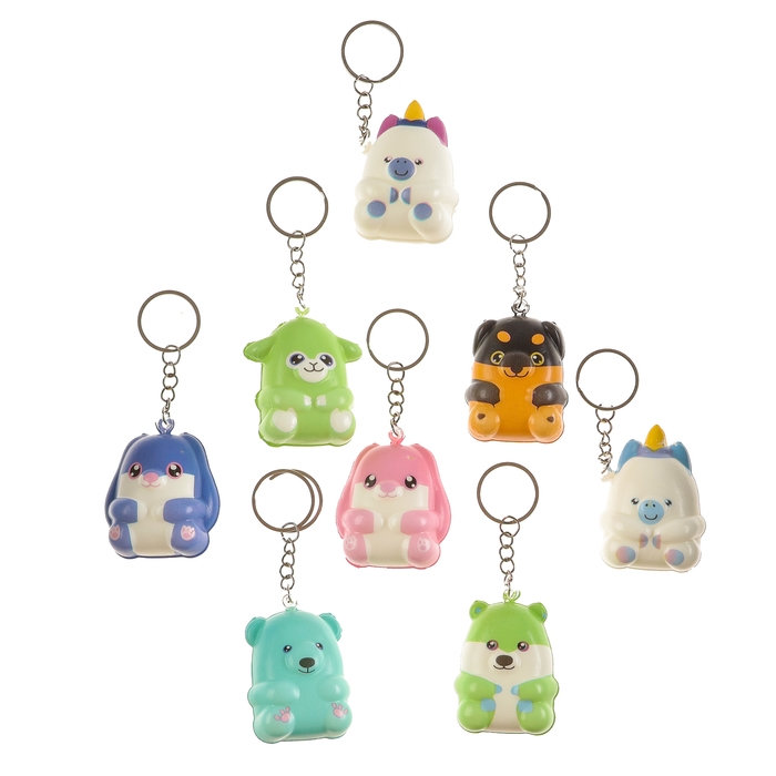 Мялка-сквиш «Зверята», на брелоке, цвет МИКС Мялка-сквиш «Зверята», на брелоке, цвет МИКС