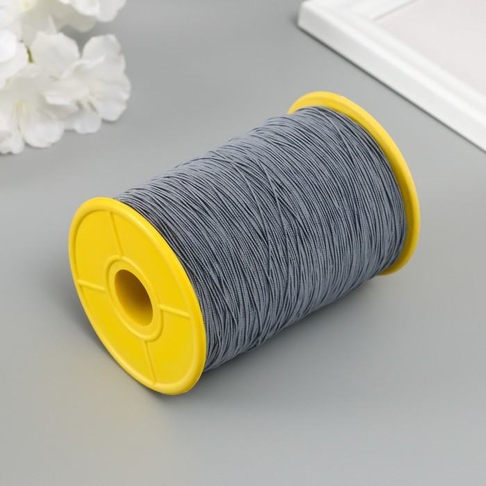 Спандекс для бисера, длина 500 м, цв. серый Спандекс для бисера, длина 500 м, цв. серый