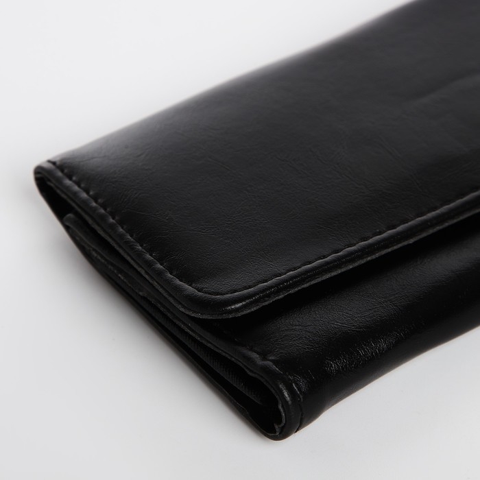 Кошелёк женский на кнопке, цвет чёрный