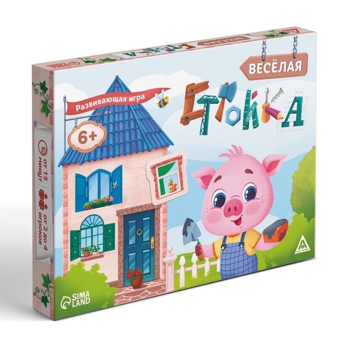 Настольная игра «Весёлая стройка», 28 карт, 34 купюры, 28 частей дома, 6+ Настольная игра «Весёлая стройка», 28 карт, 34 купюры, 28 частей дома, 6+