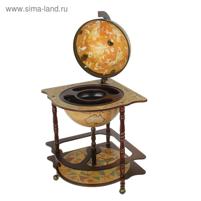 Глобус бар декоративный угловой Глобус бар декоративный угловой "Карта Коломбо" 91х53х53 см