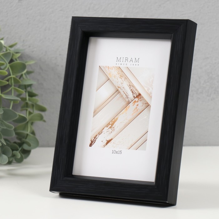 Фоторамка пластик Gallery 10х15 см, чёрный (пластиковый экран) Фоторамка пластик Gallery 10х15 см, чёрный (пластиковый экран)