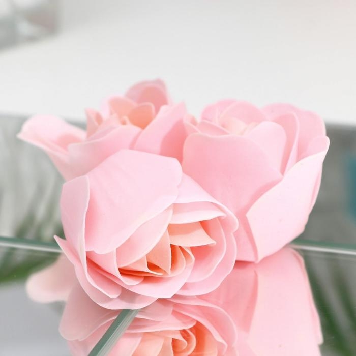 Мыльные розочки, розовые, набор 3 шт. Мыльные розочки, розовые, набор 3 шт.