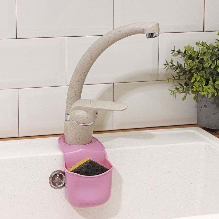 Подставка для губки Доляна «Базис», 18×8×3,5 см, цвет МИКС Подставка для губки Доляна «Базис», 18×8×3,5 см, цвет МИКС