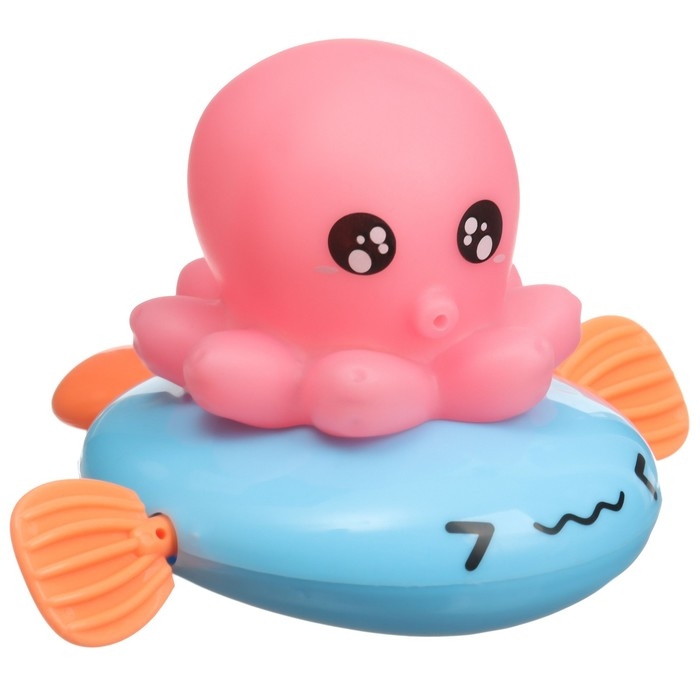 Заводная игрушка для ванны с брызгалкой «Осьминожка», Крошка Я Заводная игрушка для ванны с брызгалкой «Осьминожка», Крошка Я
