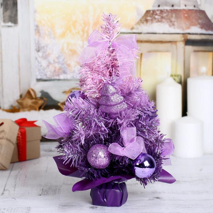 Ёлка декор Ёлка декор "Двойная" 30 см, фиолетовый