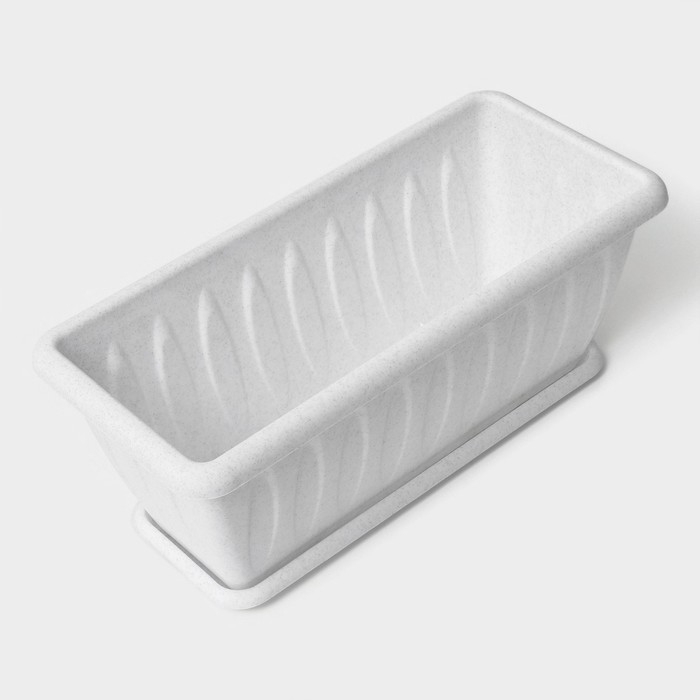 Ящик балконный для цветов «Фелиция», 40 см, цвет мраморный Ящик балконный для цветов «Фелиция», 40 см, цвет мраморный