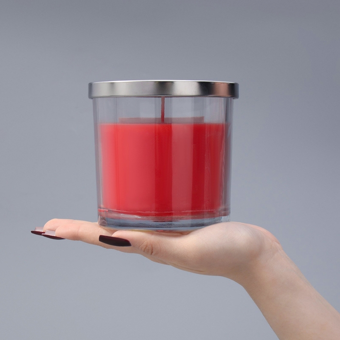 Свеча ГИГАНТ ароматическая в стакане  Свеча ГИГАНТ ароматическая в стакане "Вишнёвое цветение", соевый воск, 10х10 см