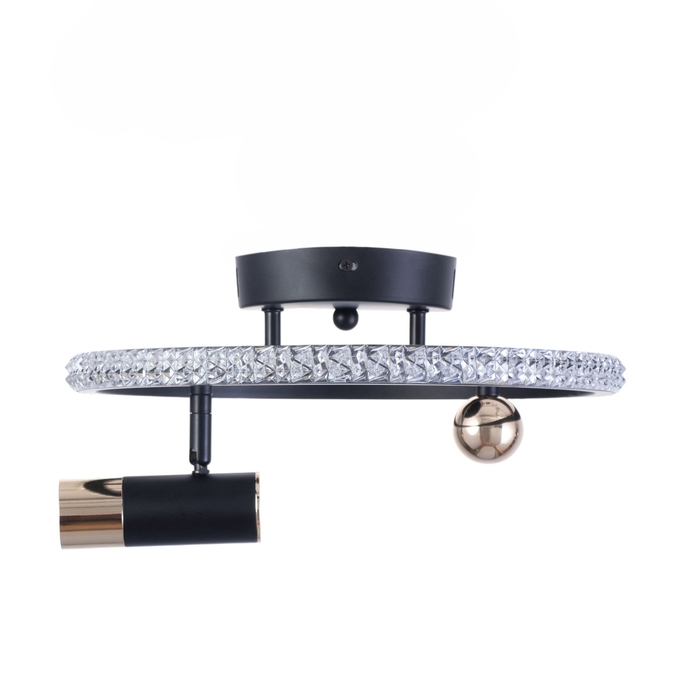 Люстра Люстра "Акрополь" 35Вт LED черный, золото 2700-6400k 30х30х15см