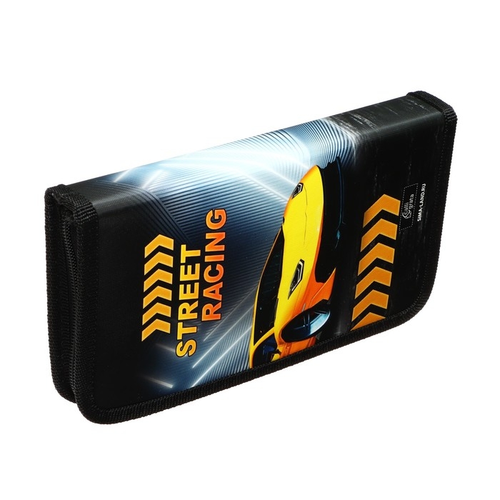 Пенал 1 секция 115 х 205 х 30 мм, Calligrata Пенал 1 секция 115 х 205 х 30 мм, Calligrata "Тачка racing", ламинированный картон