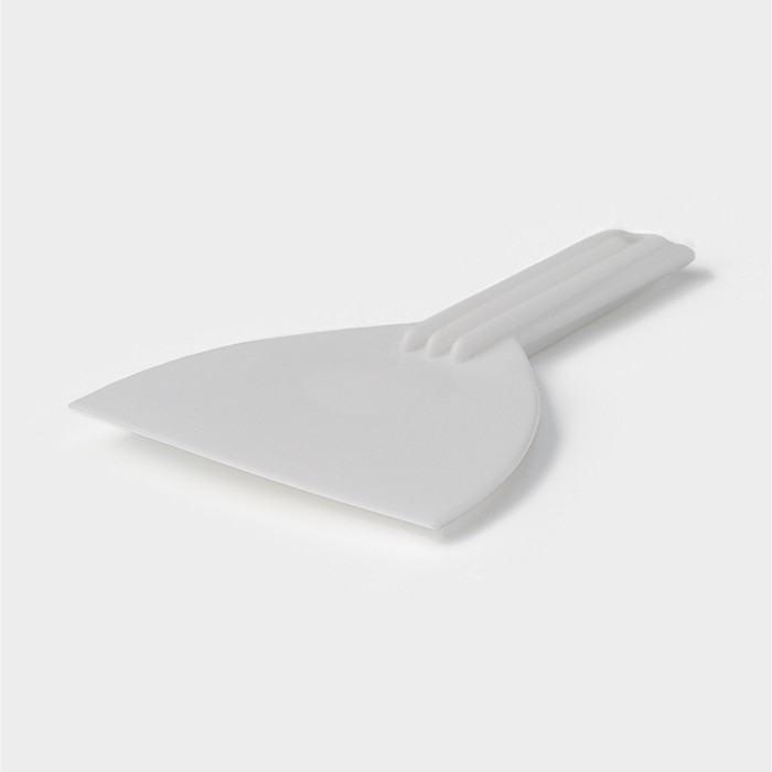 Шпатель кондитерский с ручкой Доляна, 16,5×9,5 см, цвет белый Шпатель кондитерский с ручкой Доляна, 16,5×9,5 см, цвет белый