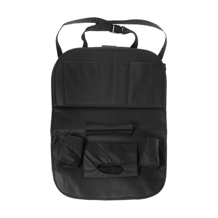 Органайзер на спинку сиденья 62×44 см, кож.зам, черный Органайзер на спинку сиденья 62×44 см, кож.зам, черный