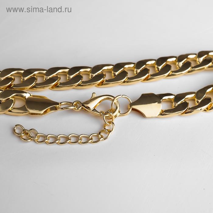 Колье «Цепь голден» плоская, цвет глянцевое золото, 45 см Колье «Цепь голден» плоская, цвет глянцевое золото, 45 см