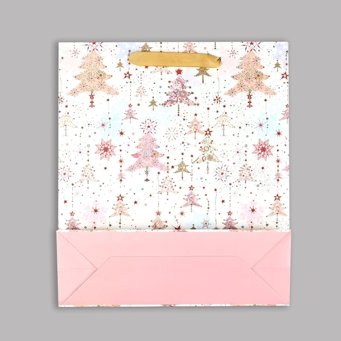 Пакет подарочный новогодний ламинированный «Ёлочки», M 30 х 26 х 9 см Пакет подарочный новогодний ламинированный «Ёлочки», M 30 х 26 х 9 см