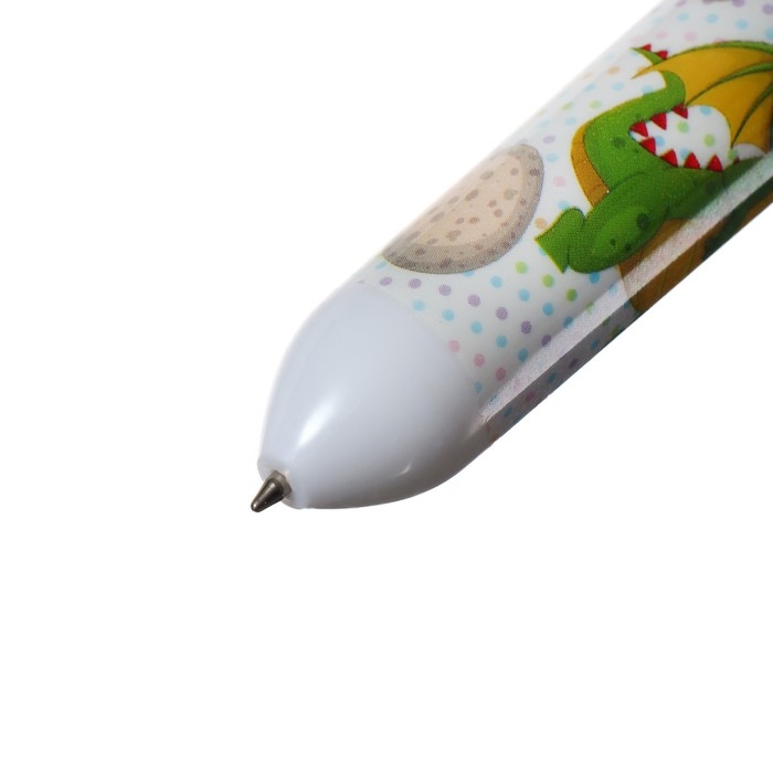 Ручка шариковая автоматическая, 10-ти цветная, Ручка шариковая автоматическая, 10-ти цветная, "Дракон", МИКС