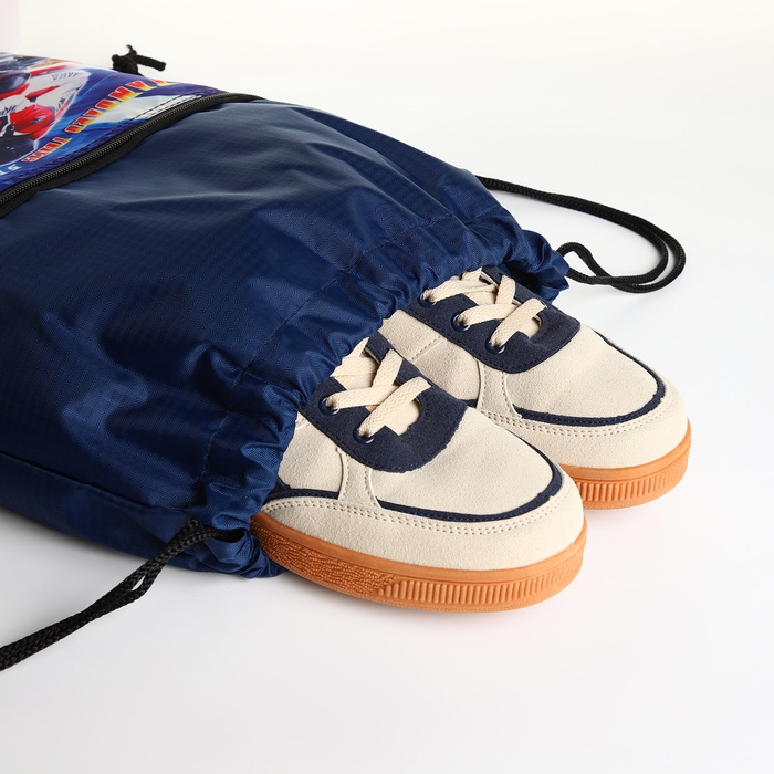 Мешок для обуви на шнурке, цвет синий Мешок для обуви на шнурке, цвет синий