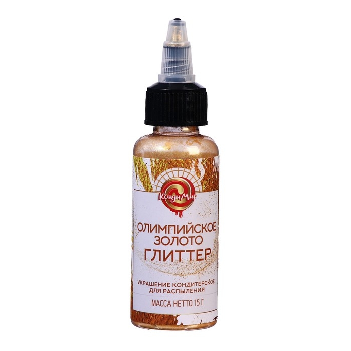 Глиттер, кандурин-распылитель "Олимпийское золото", фракция 10-60 &micro;m, 15 г